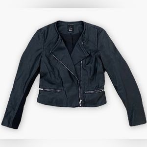 Zara Faux Leather Jacket - Stylish and Versatile - Size Medium